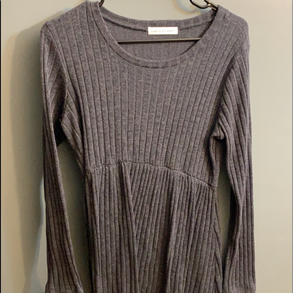 Gray sweater dress